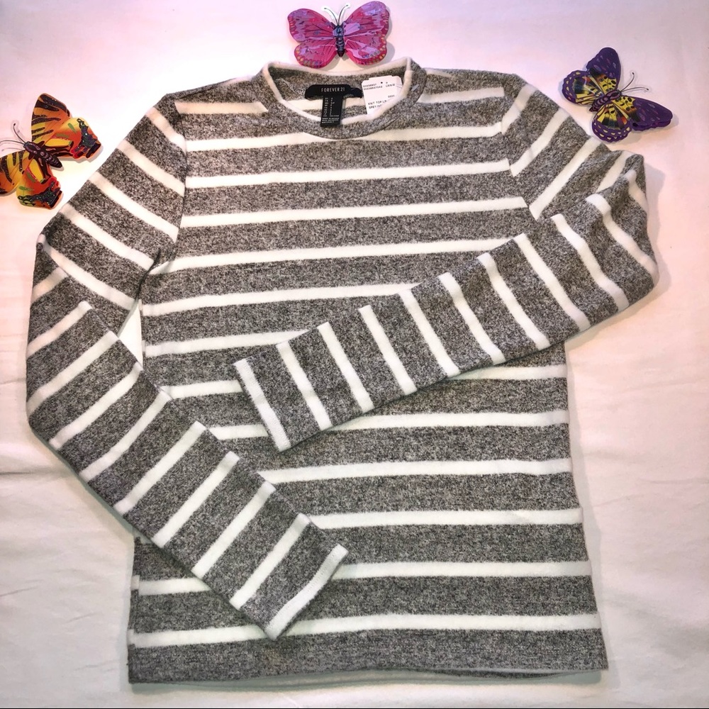 Forever 21 Striped Long Sleeve Top, Small, NWT, pet/smoke free home